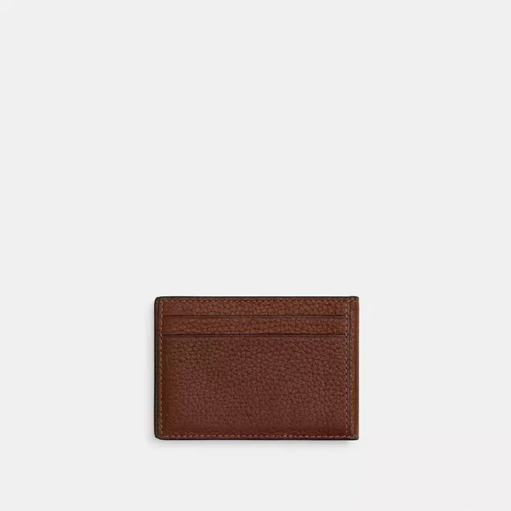 Coach Compact Bifold Brown Leather Wallet Men’s NWT - Picture 8 of 9
